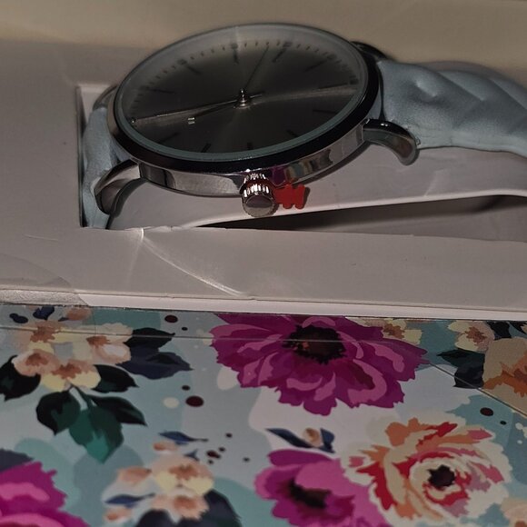 Watch Pen Notebook Gift Set Flowers Pretty Great Colors Leather Band Journal - Picture 7 of 9